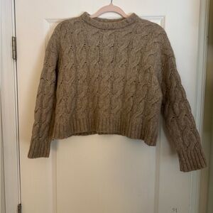 Jenni Kayne Cable Serena Crewneck in Oatmeal